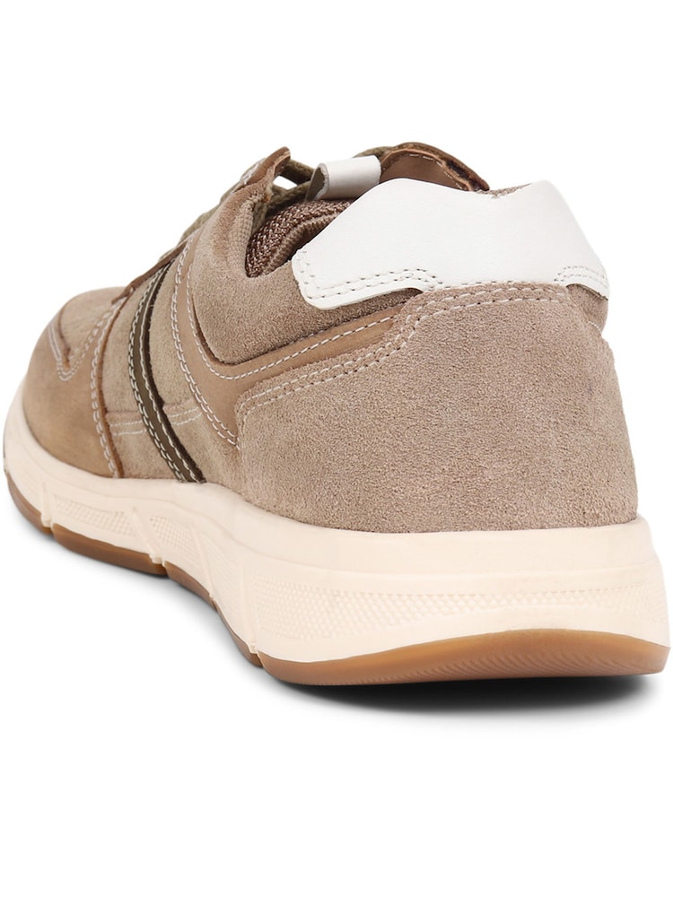 Pavers Natural Lace Up Leather Trainers - Image 3 of 5