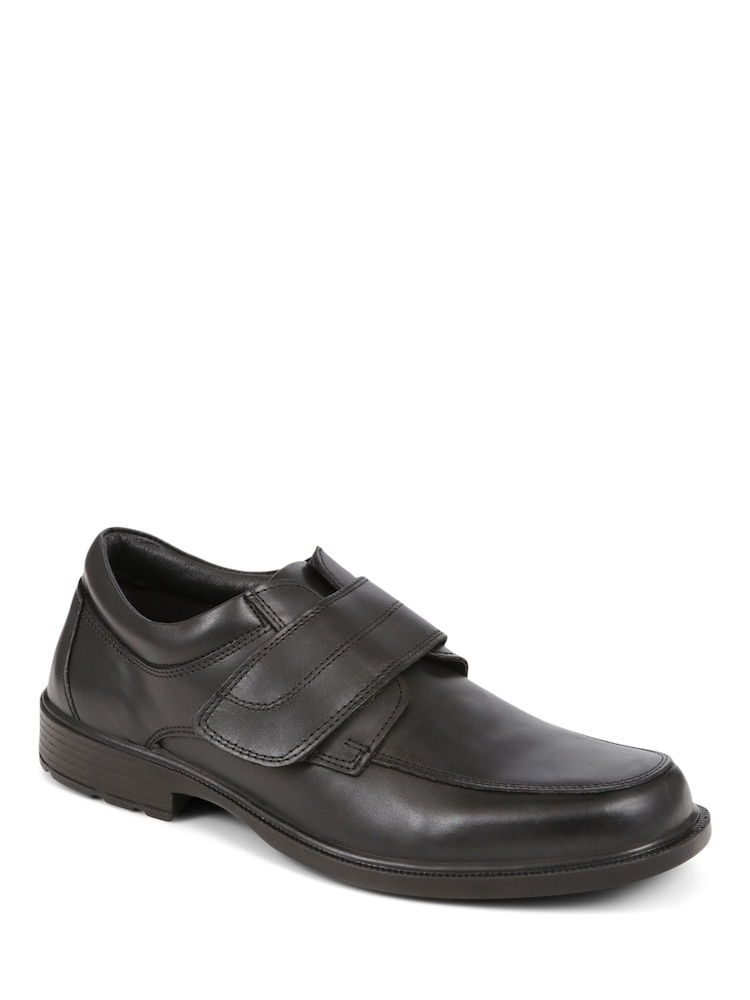 Pavers Leather Touch Fasten Black Shoes - Image 1 of 5