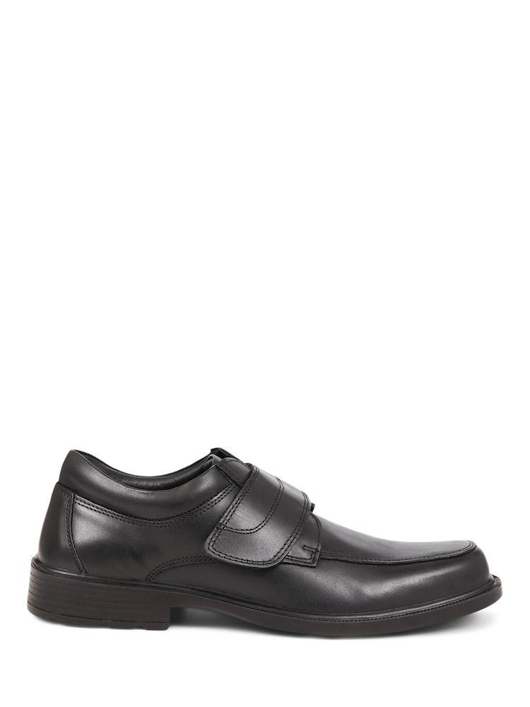 Pavers Leather Touch Fasten Black Shoes - Image 2 of 5