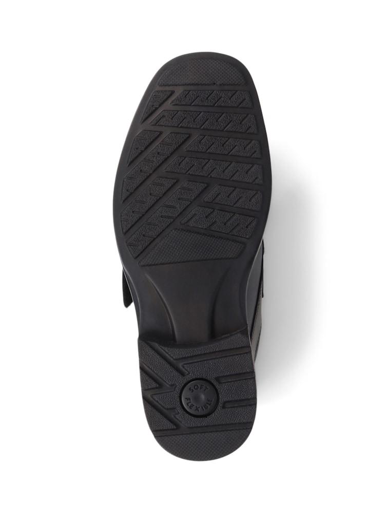 Pavers Leather Touch Fasten Black Shoes - Image 5 of 5