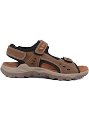 Pavers Dark Brown Pavers Full Adjustable Touch Fasten Brown Sandals - Image 1 of 5