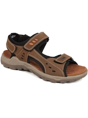 Pavers Dark Brown Pavers Full Adjustable Touch Fasten Brown Sandals - Image 2 of 5