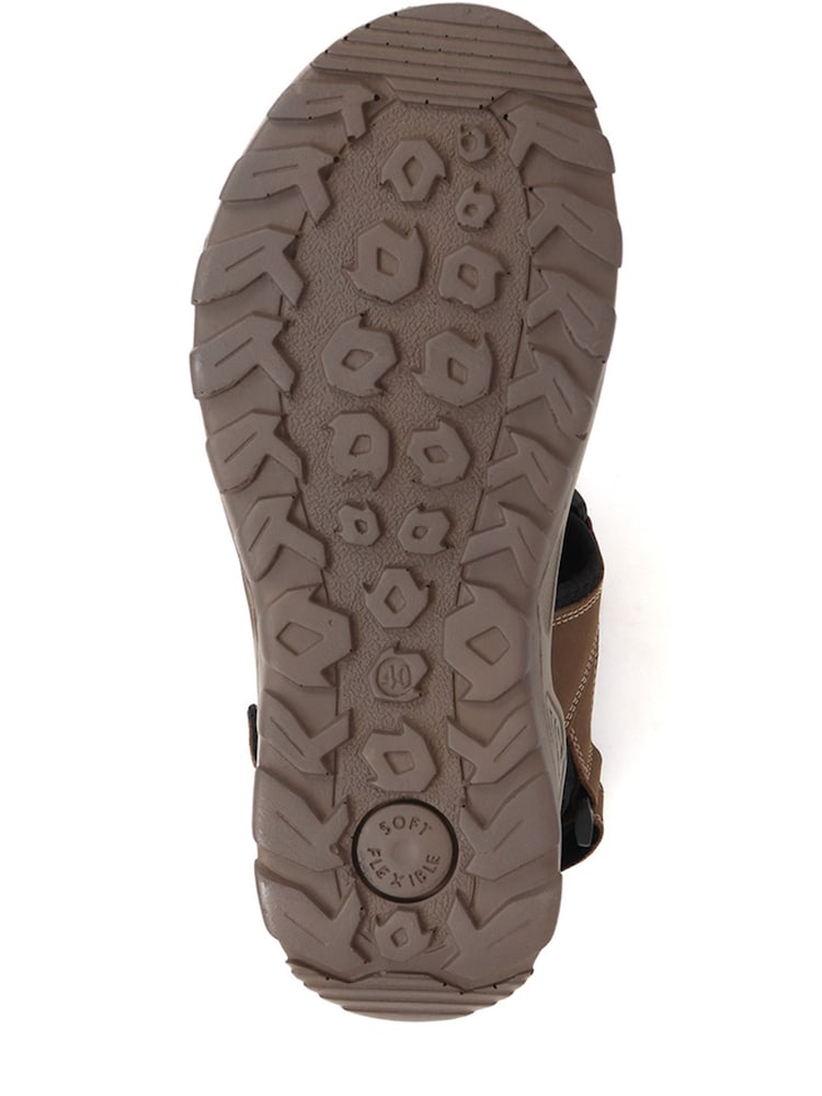 Pavers Dark Brown Pavers Full Adjustable Touch Fasten Brown Sandals - Image 5 of 5