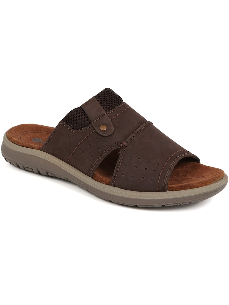 Pavers Brown Pavers Leather Mule Brown Sandals - Image 2 of 5
