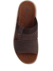 Pavers Brown Pavers Leather Mule Brown Sandals - Image 4 of 5