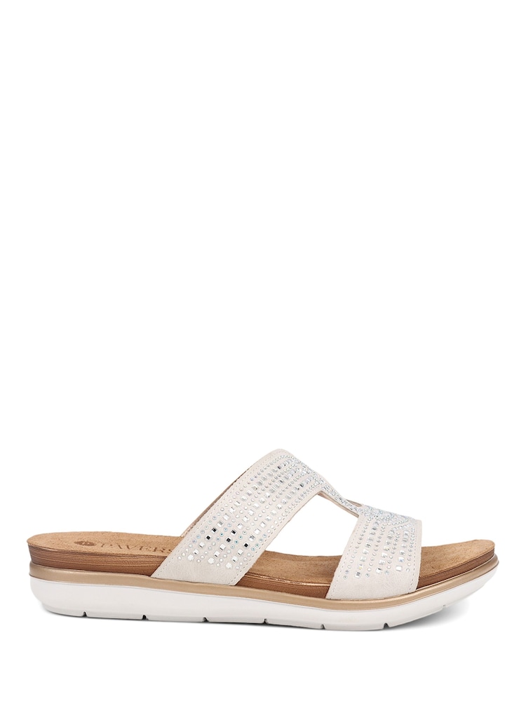 Pavers White Pavers Slip On Mule Black Sandals - Image 1 of 5