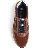 Pavers Lace Up Leather Brown Trainers - Image 3 of 5