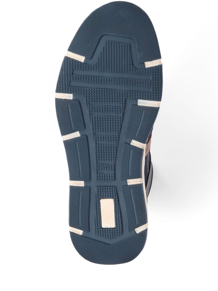 Pavers Blue Lace Up Leather Trainers - Image 3 of 5