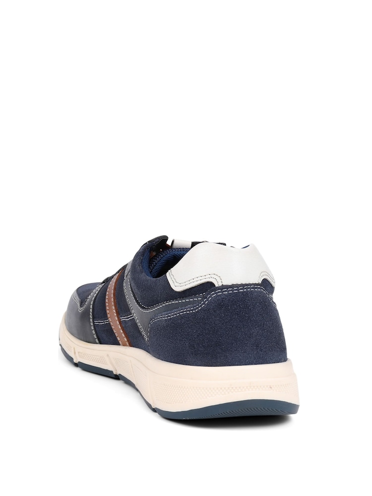 Pavers Blue Lace Up Leather Trainers - Image 5 of 5 Pavers Blue Lace Up Leather Trainers - Image 5 of 5