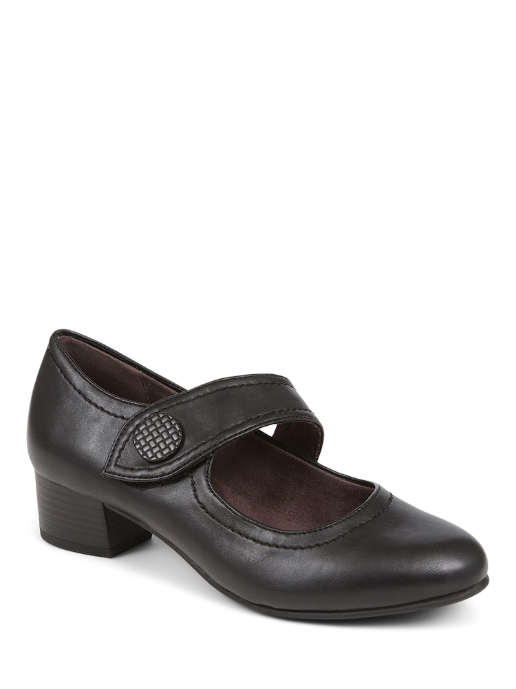Pavers Wide Strap Mary Janes Black Shoes - Image 1 of 5