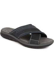 Синий - Pavers Slip On Leather Mule Brown Sandals - Изображение 2 из 5