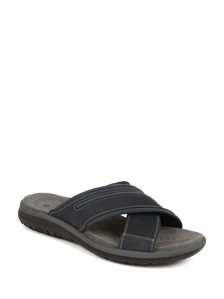 Pavers Blue Pavers Slip On Leather Mule Brown Sandals - Image 2 of 5 Pavers Blue Pavers Slip On Leather Mule Brown Sandals - Image 2 of 5