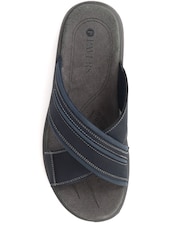 Синий - Pavers Slip On Leather Mule Brown Sandals - Изображение 4 из 5