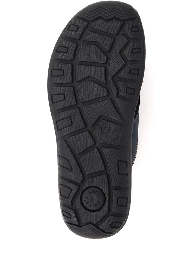 Синий - Pavers Slip On Leather Mule Brown Sandals - Изображение 5 из 5