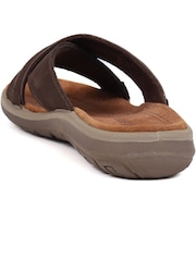 Коричневый - Pavers Slip On Leather Mule Brown Sandals - Изображение 3 из 5