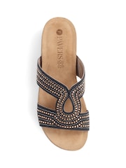 Pavers Black Pavers Slip On Mule Black Sandals - Image 4 of 5