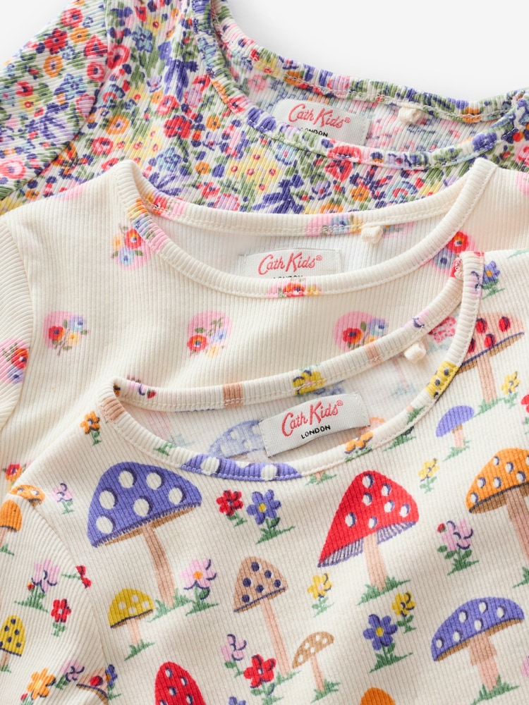Cath Kidston Navy Floral Long Sleeve Ribbed T-Shirts 3 Pack (3mths-7yrs) - Image 10 of 10 Cath Kidston Navy Floral Long Sleeve Ribbed T-Shirts 3 Pack (3mths-7yrs) - Image 10 of 10