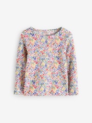 Cath Kidston Navy Floral Long Sleeve Ribbed T-Shirts 3 Pack (3mths-7yrs) - Image 8 of 10