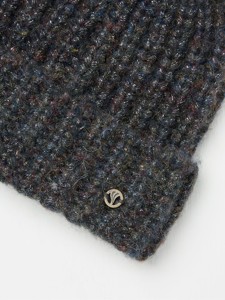 FatFace Black Sparkle Beanie - Image 2 of 3 FatFace Black Sparkle Beanie - Image 2 of 3