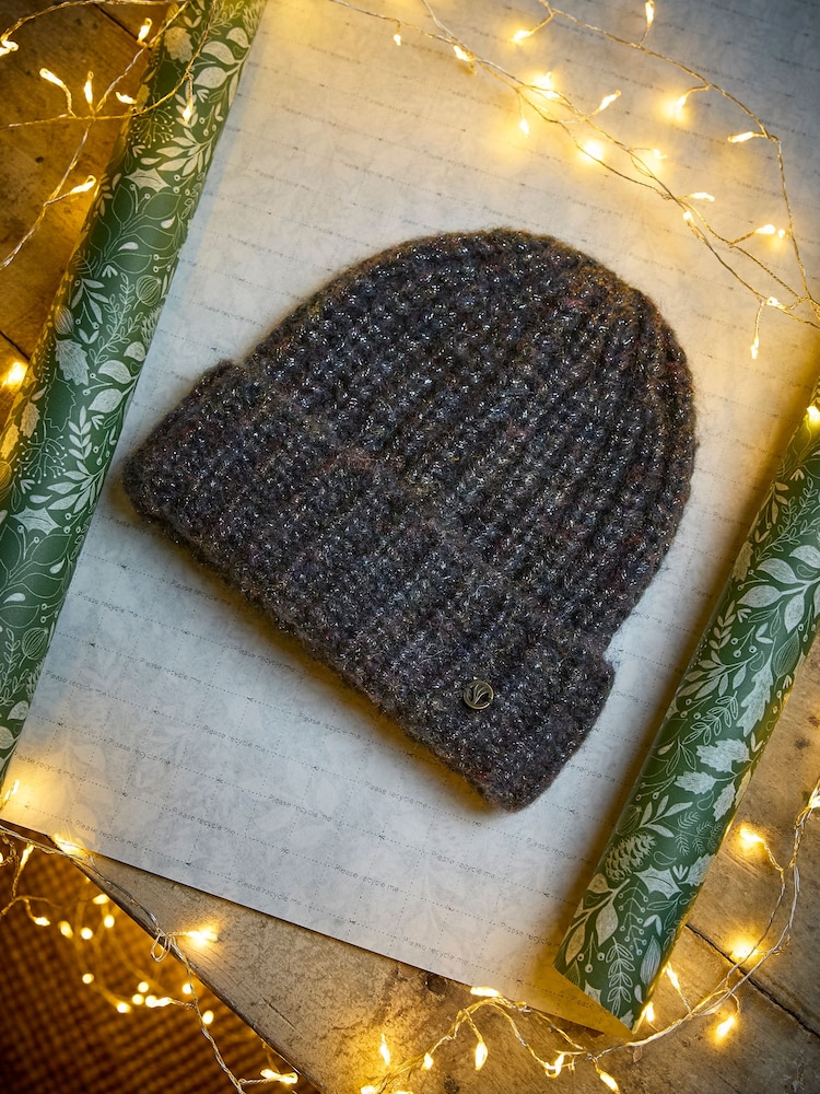 FatFace Black Sparkle Beanie - Image 3 of 3 FatFace Black Sparkle Beanie - Image 3 of 3