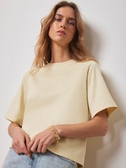 Mint Velvet Yellow Ultimate T-Shirt - Image 1 of 4