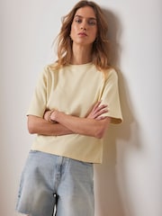 Mint Velvet Yellow Ultimate T-Shirt - Image 2 of 4