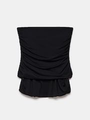 Mint Velvet Black Ruched Bardot Top - Image 4 of 4