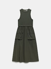Mint Velvet Natural Jersey Cargo Midi Dress - Image 3 of 4