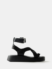 Mint Velvet Black Chunky Platform Sandals - Image 3 of 4