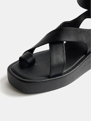 Mint Velvet Black Chunky Platform Sandals - Image 4 of 4