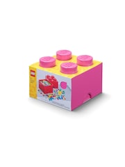 LEGO Pink Storage Brick 4 Scaled Up Stackable Storage Box - Image 1 of 3