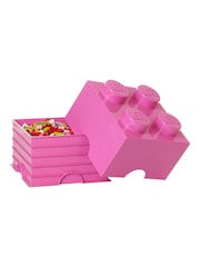 LEGO Pink Storage Brick 4 Scaled Up Stackable Storage Box - Image 2 of 3