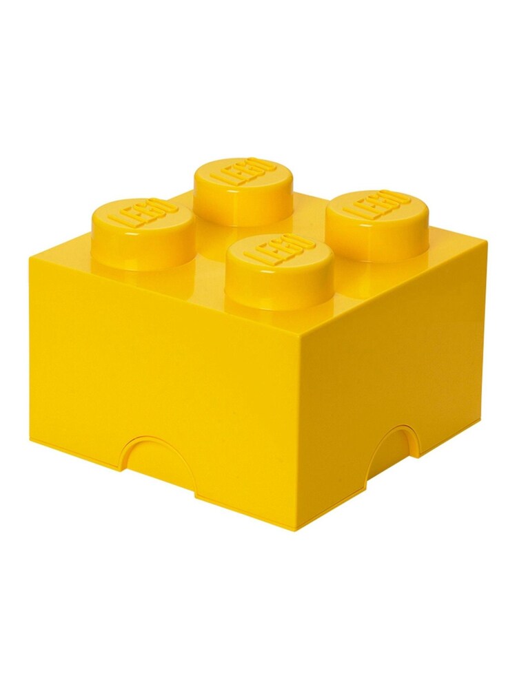 LEGO Yellow Storage Brick 4 Scaled Up Stackable Storage Box - Image 1 of 3