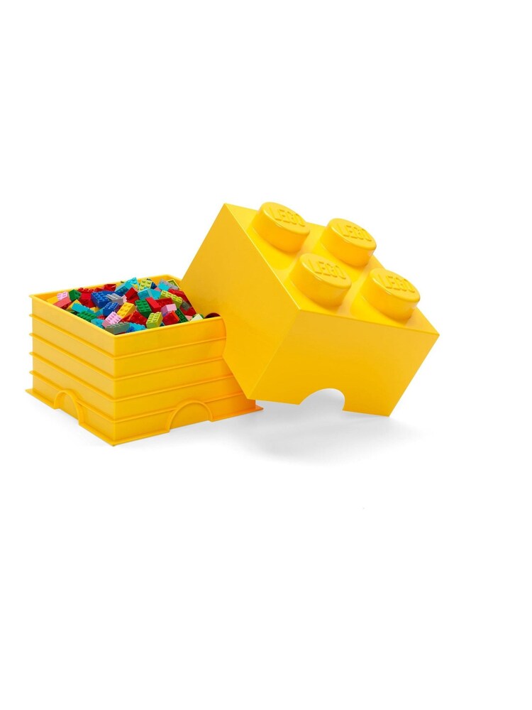 LEGO Yellow Storage Brick 4 Scaled Up Stackable Storage Box - Image 2 of 3