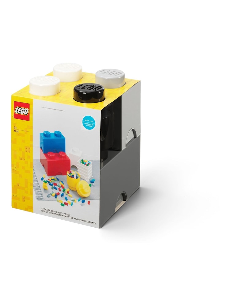 حزمة من 4 علب تخزين بتصميم مكعب Lego - صورة 1 من 2