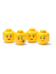 LEGO Yellow Storage Head Mini 4 Piece Set - Image 3 of 4