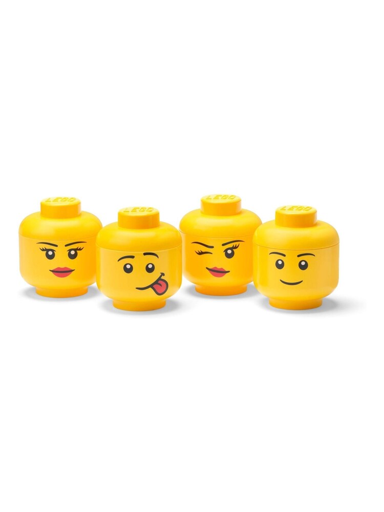 LEGO Yellow Storage Head Mini 4 Piece Set - Image 3 of 4