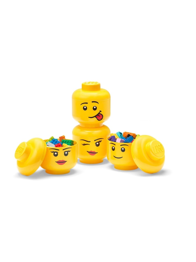 LEGO Yellow Storage Head Mini 4 Piece Set - Image 4 of 4