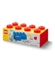 LEGO Red Drawer 8 Knobs 2 Drawers Stackable Storage Box - Image 1 of 5