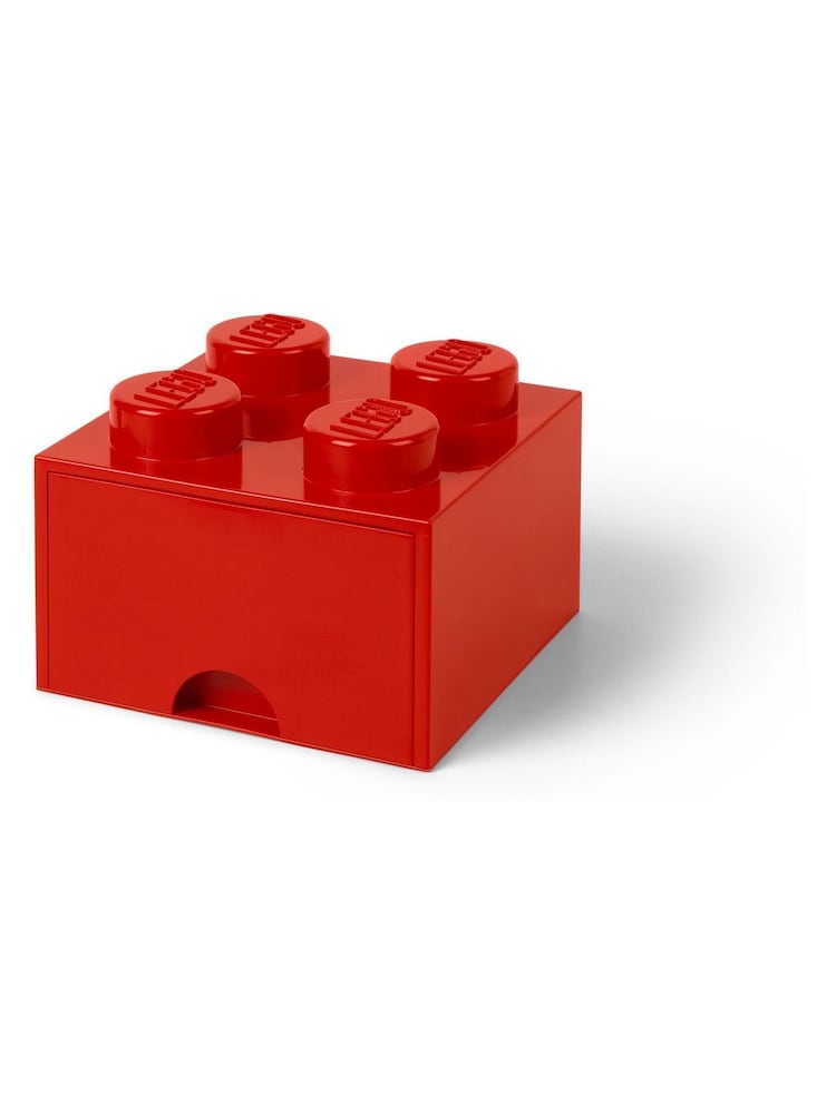 LEGO Red Drawer 4 Knobs 1 Drawers Stackable Storage Box - Image 3 of 4