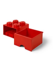 صندوق تخزين قابل للتكديس بتصميم مكعب LEGO ويتضمن 4 مقبض و1 من الأدراج - صورة 4 من 4