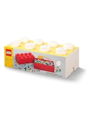 LEGO White Storage Brick 8 Scaled Up Stackable Storage Box - Image 1 of 3