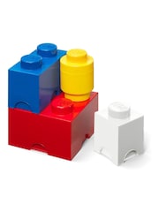 حزمة من 4 علب تخزين بتصميم مكعب Lego - صورة 3 من 3