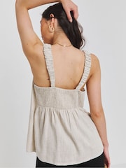 Simply Be Natural Knot Front Linen Cami - Image 2 of 4