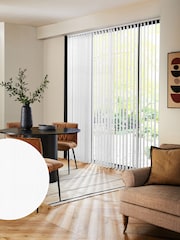 White Urabi Blackout Made to Measure Vertical Blinds - Image 1 of 7