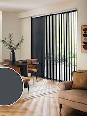 Grey Ram Blackout Made to Measure Vertical Blinds - Image 1 of 8