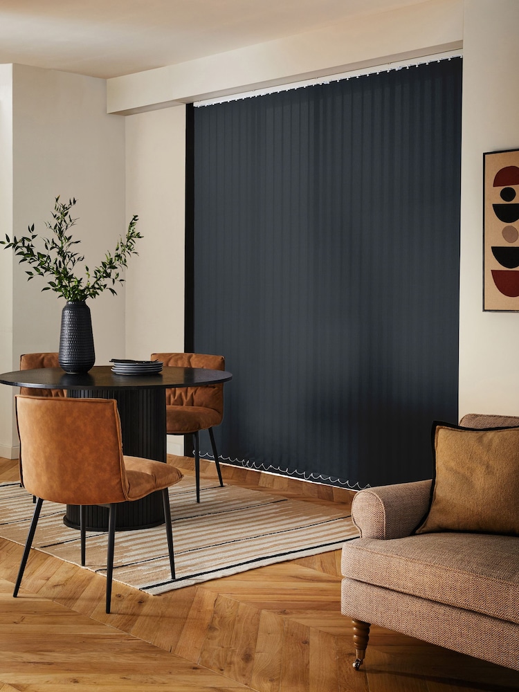 Grey Ram Blackout Made to Measure Vertical Blinds - Image 2 of 8