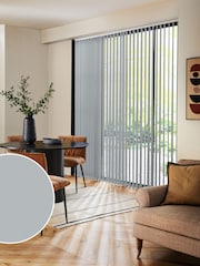 Grey Ram Blackout Made to Measure Vertical Blinds - Image 1 of 8