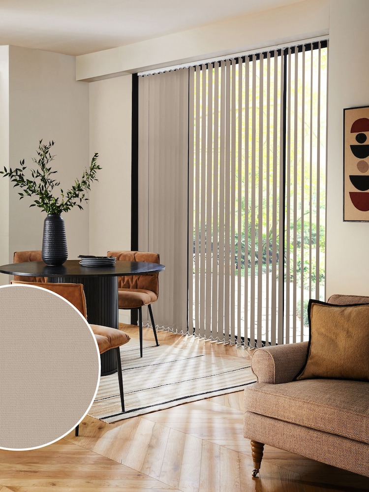 Natural Ram Blackout Made to Measure Vertical Blind - Image 1 of 8