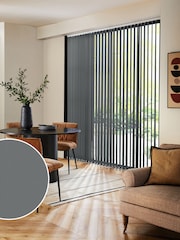 Grey Ram Blackout Made to Measure Vertical Blind - Image 1 of 8